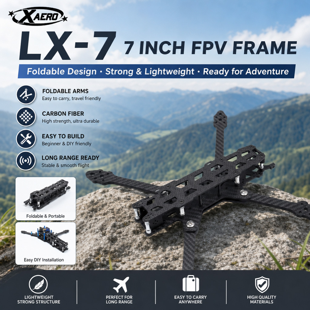 Drone Kit Octocopter - PAURC LX-7 Marco FPV plegable de