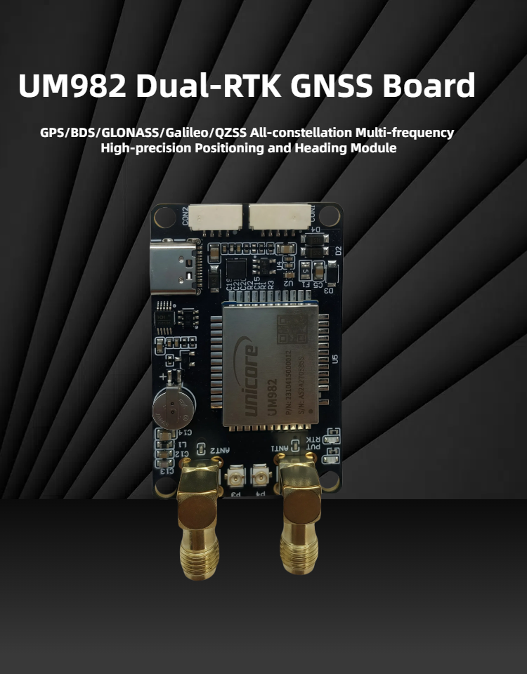 Antena Dual UM982, módulo RTK  - Drone Kit Hexacopter reseña y precio
